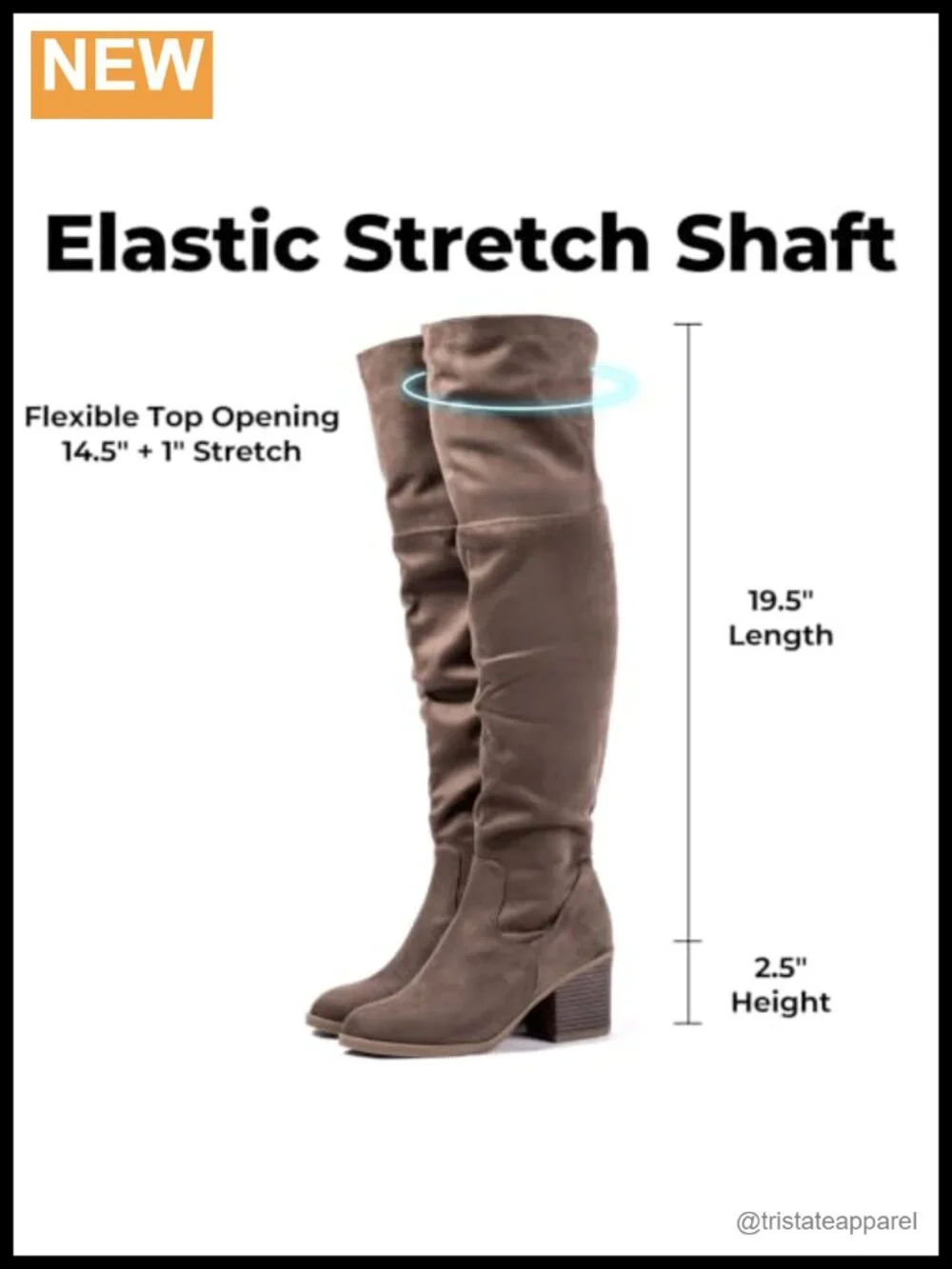 Over the Knee Thigh High Boots Block Heel Side Zipper Almond Toe Faux Suede